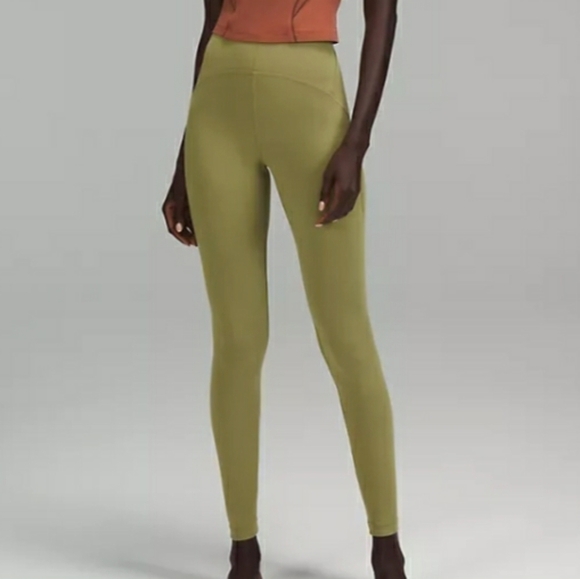 Lululemon Instill High Rise PullOn Bronze Green Moisture Wicking Stretch Legging - Picture 14 of 15